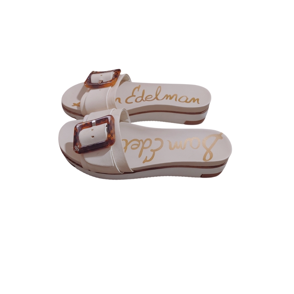 Sam Edelman Women's Cream Slide Sandals